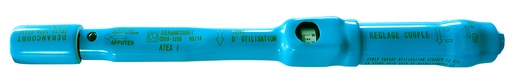 [DERCD30-125G] CLE DYNAMOMETRIQUE 20-125 NM ISOLEE BLEUE AVEC ADAPTATEUR ATEX I