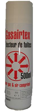 [GAS30185] DETECTEUR DE FUITE AEROSOL 500ML GASAIRTEX NF EN 14291 DVGW AE GRDF 3770351