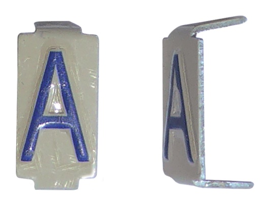 [MICCD022] LOT 25 LETTRE 6X11 ALU IVOIRE/BLEU PRE-PLIEE A  *