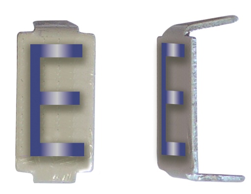 [MICCD026] LOT 25 LETTRE 6X11 ALU IVOIRE/BLEU PRE-PLIEE E *