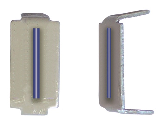 [MICCD030] LOT 25 LETTRE 6X11 ALU IVOIRE/BLEU PRE-PLIEE I *