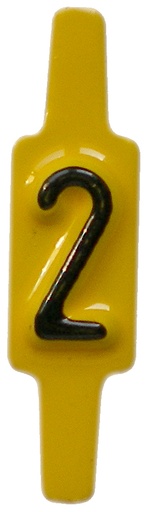 [PUI6JN-4] CARACTERE AMOVIBLE CHIFFRE -4- H 8MM  FOND JAUNE / RELIEF NOIR PAR 25 REPGDF/4